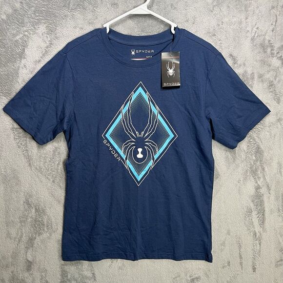 Spyder Shirt Men's Small New Active‎ Blue Casual Activewear NWT - Picture 1 of 7